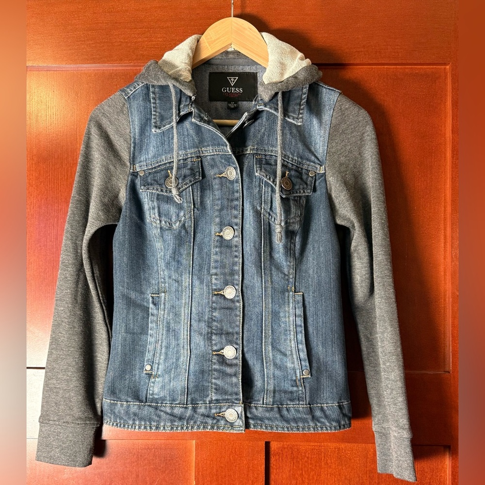 Guess Women’s Y2K Denim & Fleece Jacket Size Small